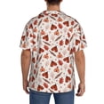 thumbnail image 3 of Sikiie Autumn Brown Butterfly Men's Cuban Shirt, Hawaiian Shirts, Business Casual Button Down Shirts, Short Sleeve Shirt-4X-Large, 3 of 5