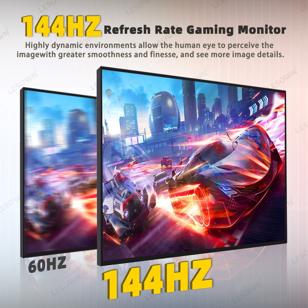 LESOWN 16 Inch 144HZ Gaming Monitor 2560x1600 100%sRGB Ultra-wide16:10 Auxiliary Screen PC Extended Display Built-in Speakers for Laptop PC Switch Phone