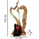thumbnail image 4 of Amor eterno amor eterno pareja estatua de madera ornamento amante de madera besándose artesanía Rojo Verde, 4 of 4