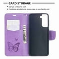 thumbnail image 4 of Dteck Case For Samsung Galaxy S21 6.2 inch Premium PU Leather Flip Wallet Case Embossed Full Body Protection Flip Stand Card Holder Magnetic Cover , violet, 4 of 5