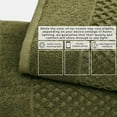 thumbnail image 5 of Great Bay Home Quick Dry Diamond Waffle 4 Piece Bath Towel Set, Olive, 5 of 7