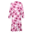 thumbnail image 4 of CYRBOKO Valentine's Day Dresses for Girls, Crewneck Long Sleeve Breathable A-line Dresses with Pockets Pink Size 4-5T, 4 of 6