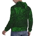 thumbnail image 6 of Fotbe Men's Hoodie with Green Sparkling Pattern - Kangaroo Pocket Pullover Hooded Sweatshirt, Perfect for Daily Wear, Travel, and Home-Large, 6 of 7