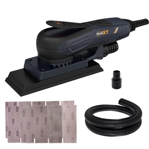 MAXXT 350W Brushless Sheet Sander, Variable Speed up to 10000 RPM with 15 Sandpapers