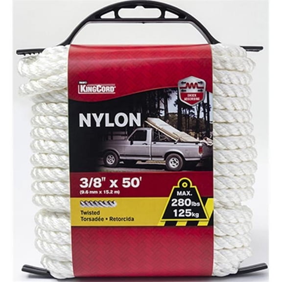 Mibro 342261BG 0.37 in. x 50 ft. White Twisted Nylon Rope