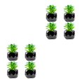 thumbnail image 2 of Yuarrent Plantas suculentas artificiales de 4 piezas, apariencia realista, fácil de mantener, larga duración, rosa del desierto Rosa del desierto 2Conjunto, 2 of 6