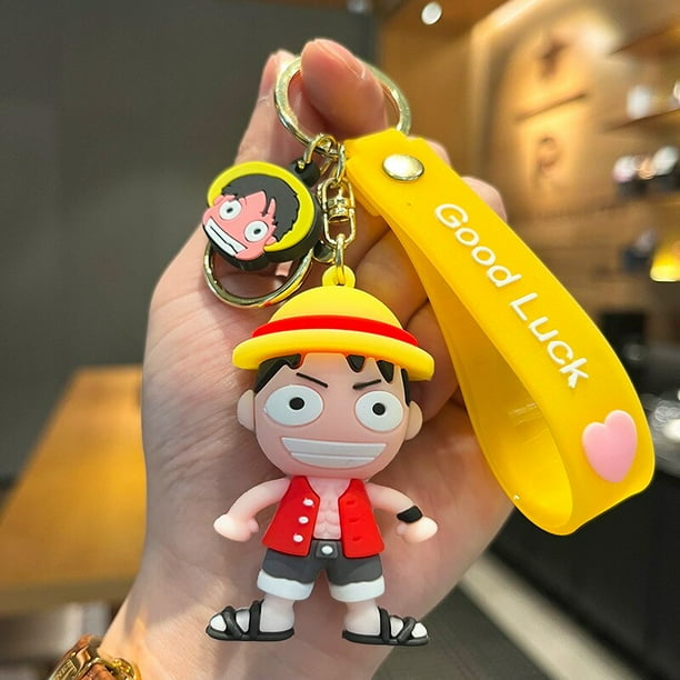 LLavero de una pieza de Anime japonés, mono de dibujos animados D. Llavero Luffy, muñeca, mochila, colgante, llavero de coche, adornos, regalos de joyería xuanjing unisex
