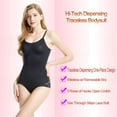 thumbnail image 3 of Ndbuld Shapewear Bodysuit for Women Womens Thin Style Lace Sexy Transparent Shoulder Strap Chest Support Bodysuit on Clearance,S-2XL,Black,S, 3 of 8