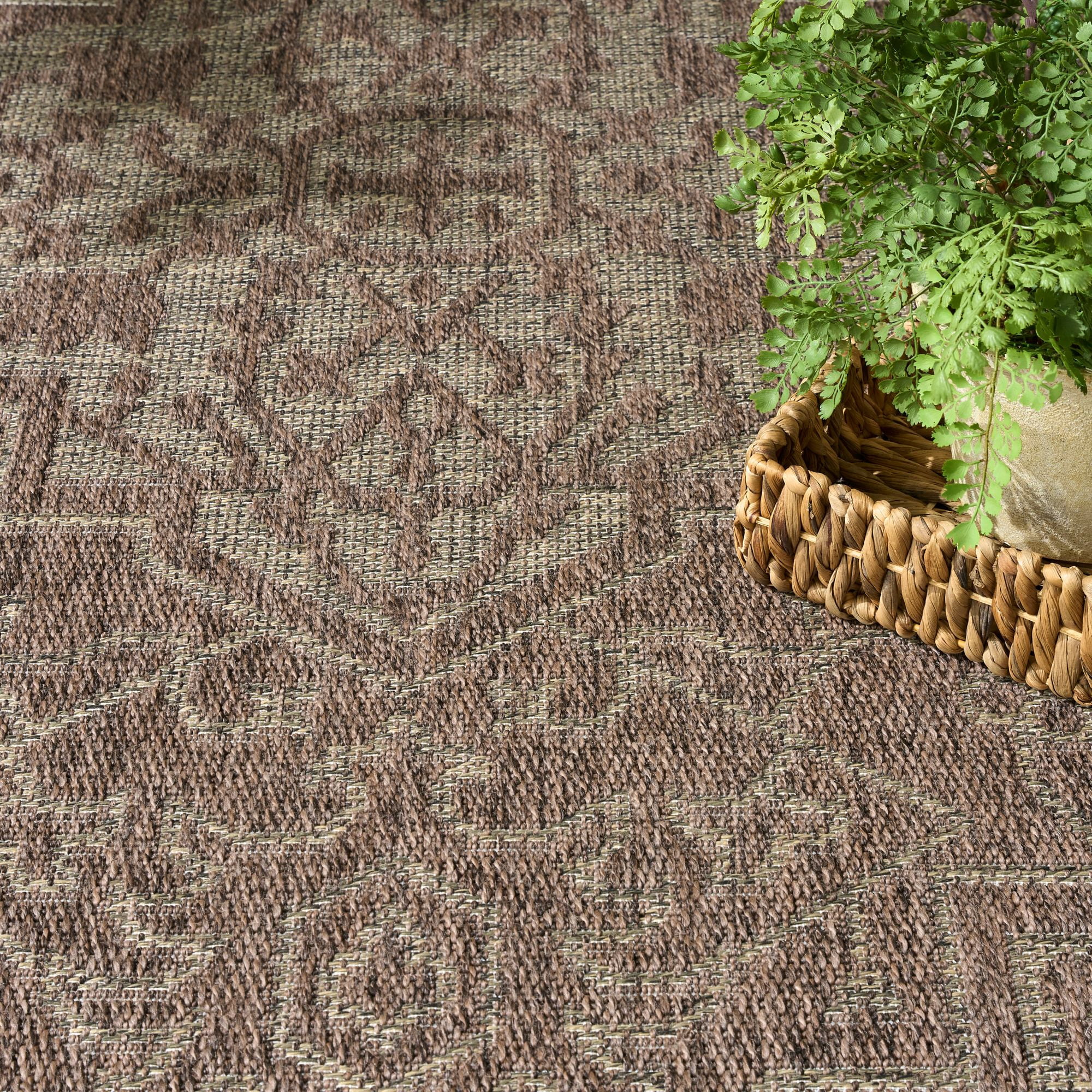 Nourison Tulum 8' x 10' Brown Indoor/Outdoor Rug