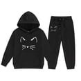 thumbnail image 7 of Ccpelsie Girls Clothes 2 Piece Clothing Sets Hoodie Long Sleeve Sweatshirts and Pants Fall Winter Outfits for Girls(Black,3-4 Years), 7 of 7