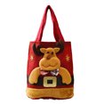 thumbnail image 2 of Dserhfy Christmas Gift Handbag Portable Handle Cartoon 3D Santa Snowman Elk Bear Heavy Duty Cloth Reusable Grocery Treat Candy Party Favor Present Bag, 2 of 8