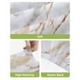 thumbnail image 4 of Marble White Gold Bar Stool Covers Set of 6, Modern Abstract Geometric Stretch Washable Bar Chair Covers with Backs, Removable Pub Counter Height Chair Cover for Kitchen Dining Room Cafe, 4 of 7