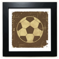 thumbnail image 1 of Football Sport Illustration Black Pattern Black Square Frame Picture Wall Tabletop, 1 of 3