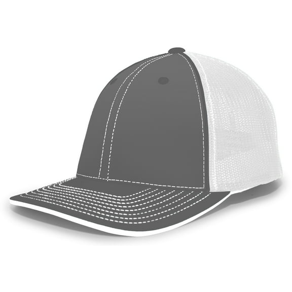 Pacific Headwear Adult Trucker Hat Graphite/White/Graphite L/Xl