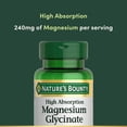 thumbnail image 3 of Suplemento Nature's Bounty de glicinato de magnesio de alta absorción 240 mg 120 tabletas, 3 of 8