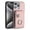 Pink, variant on Wallet Case Compatible for iPhone 13 Pro with Card Holder, Rotation Finger Ring Kickstand Card Slots Case, Classic PU Leather Shockproof Magnetic Button Cover for iPhone 13 Pro, Black