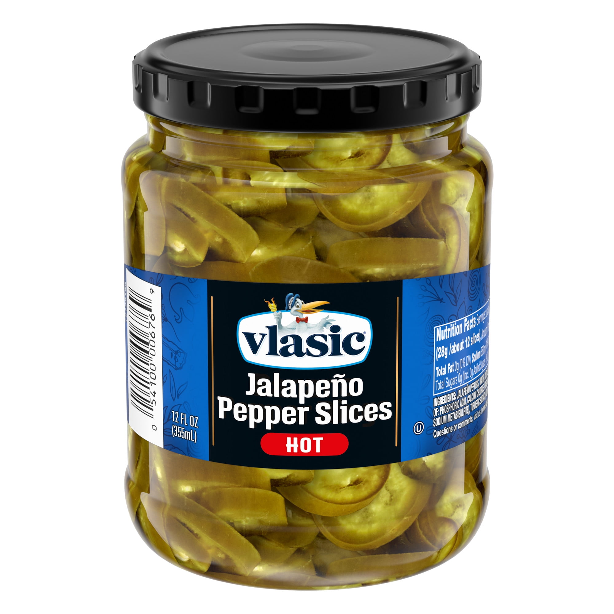 (3 pack) Vlasic Hot Jalapeno Pepper Slices, Keto Friendly, 12 fl. oz.