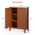 thumbnail image 4 of Ktaxon Bathroom Floor Cabinet Storage with 2 Doors and Adjustable Shelves, Brown, 4 of 10