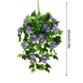 thumbnail image 3 of Artificial Morning Glory Hanging Flowers - 65cm Realistic Silk Plastic UV-Resistant Outdoor/Indoor Decor, 200g Multibunch for Pots and Gardens, 3 of 7