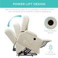 thumbnail image 3 of Sillón de masaje reclinable Power Lift Best Choice, color beige, 3 of 8