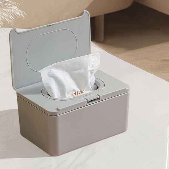 Baby Wipes Dispenser, Wipe Holder for Baby & Adult,Keeps Wet Tissue Fresh, Non-Slip Wipes Case, Flushable Wipe Container with Sealing Design Lid