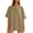 Khaki, variant on Summer Women Solid Color Loose Crew Neck Casual Shirt Short Sleeved Oversize Tee Tops