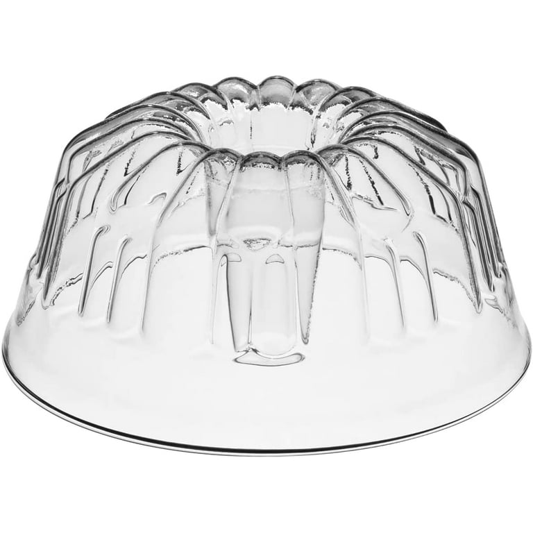 Simax Clear Glass Fluted Bundt Cake Pan , Heat, Cold, and Shock Proof, 2.1  Quart (8.4 Cups), Made in Europe, Great for Ring Cakes, Puddings, Desserts,  Monkey Bread, and More, Dishwasher Safe