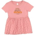 thumbnail image 3 of Inktastic Thanksgiving Little Sweet Potato Girls Baby Dress, 3 of 5