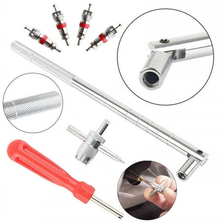 Standard Valve Core Remover - 1 Set Valve Stem Installation Puller Car Tire Plug Core Remover Repair Tool Kit