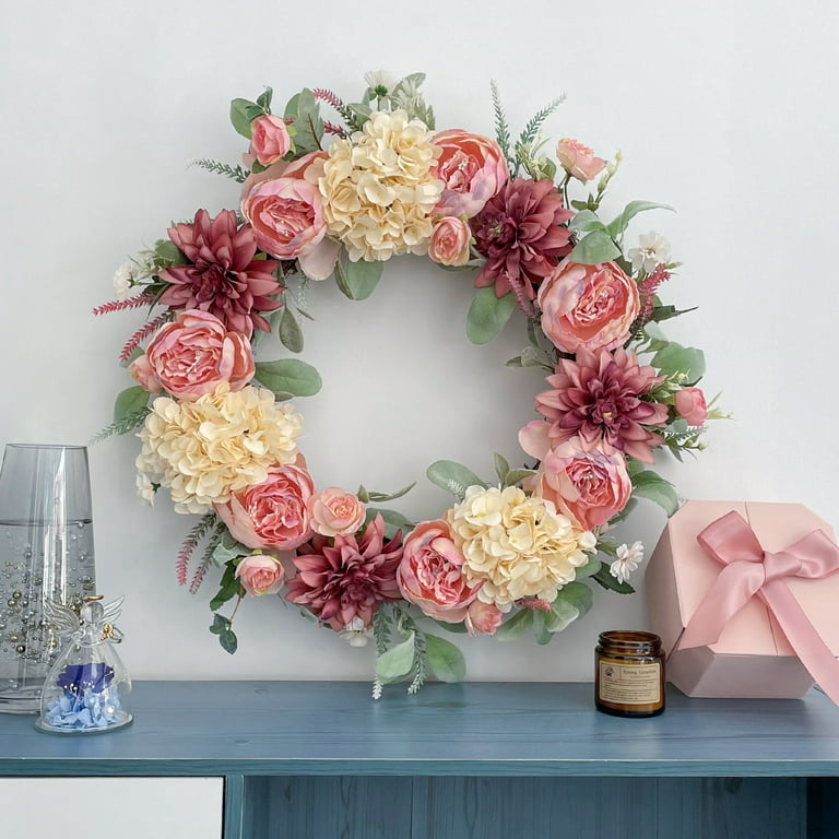 Spring Wreath, Spring Greenery Wreath, Purple and Pink Wreath, Front Door  Wreath, Houswarming Gift, Wreath for Spring and Summer, Wreath2023 