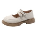 thumbnail image 2 of YHAJDS Boys Girls Mary Jane Shoes Platform Thick Sole School Uniform Breathable, 2 of 5