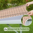 thumbnail image 6 of Pink Christmas Gingerbread and Tree Pattern Square Fitted Tablecloth with Elastic Edge,Square Table Cover,Washable Elastic Table Cover for Home Kitchen Party Decor 34"x34", 6 of 6