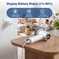 thumbnail image 4 of Amiluo Electric Spin Scrubber, 2000 mAh Battery Cordless Handheld Cleaning Brush, 2 Speeds Power Scrubber with 6 Replaceable Heads & Display for Bathroom/Shower/Sink/Tub, White, 4 of 9