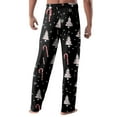 thumbnail image 4 of WTOBBY Men's Christmas Themed Anime Pajama Pants, Casual Sleepwear with Drawstring Elastic Waist, Comfortable Straight Leg Loose Fit for Home and Lounge,Black L, 4 of 4