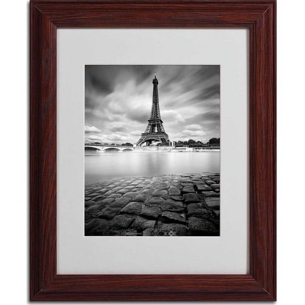 Matted art under acrylic in a wood framed