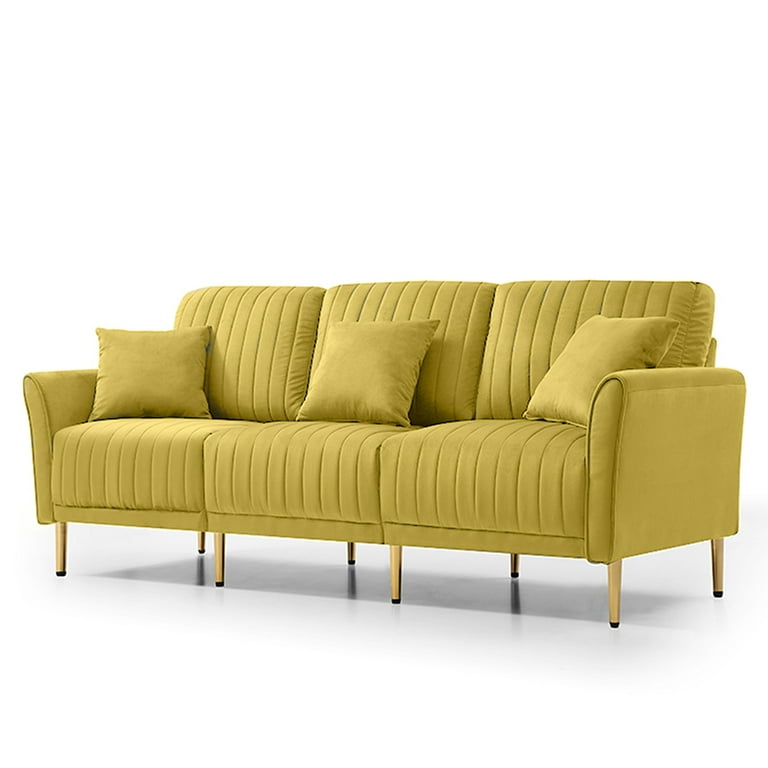 Yellow 2 seater sofas hot sale