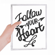Follow Your Heart Quote Notebook Loose Diary Refillable Journal Stationery