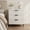 White, variant on 25.6" Wide Fluted Wooden Nightstand, 3 Drawer Chest For Bedroom, White