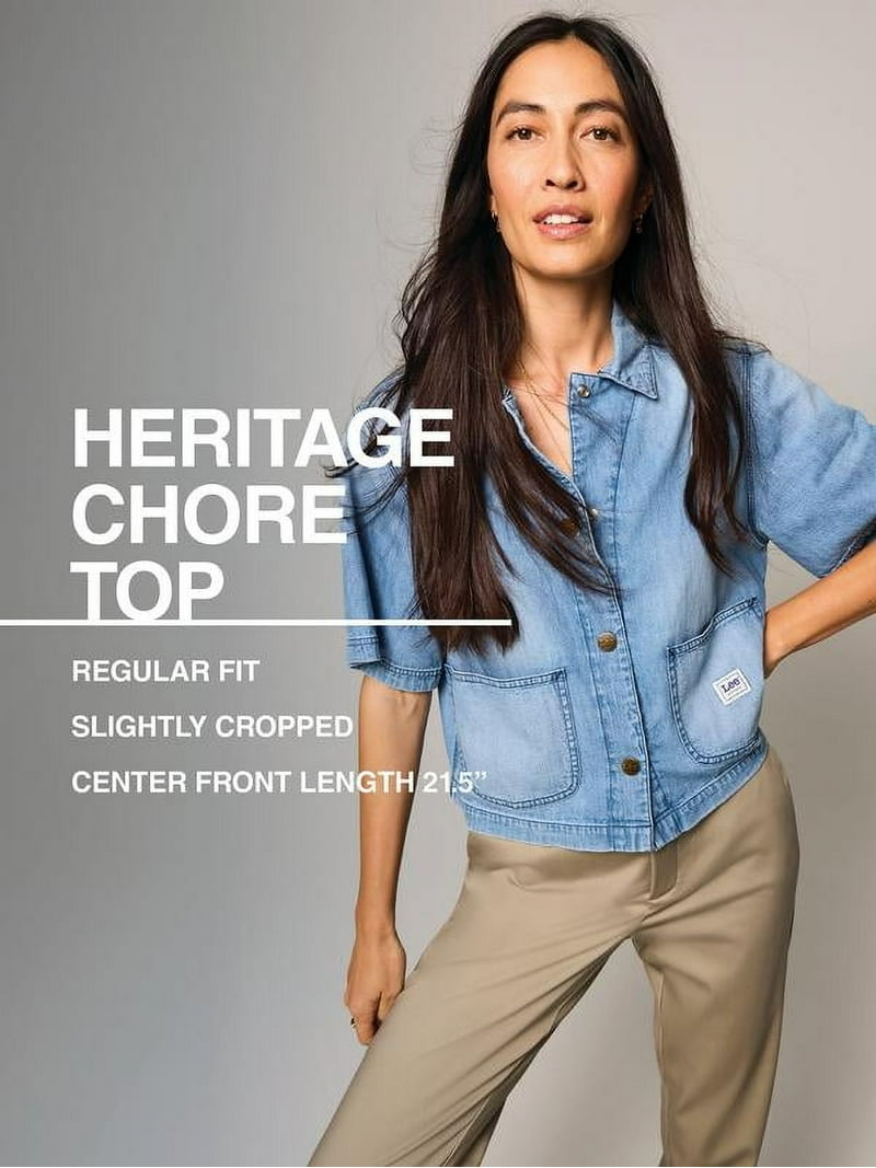 Lee women's Heritage Chore Top - Fit Short Sleeve Shirt - Walmart.com