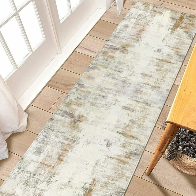 x Area Rug Washable Neutral Rugs for Living Room Thin Low Pile Bedroom Carpet Modern Abstract Carpet Rugs for Living Room Bedroom Entrance(/Camel)