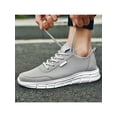 thumbnail image 4 of Frontwalk Man Sneakers Lace Up Trainers Closed Toe Shoes Running Non Slip Males Low Top Light Grey 12, 4 of 8
