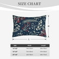 thumbnail image 6 of Naloa Merry Christmas Winter Leaves Snowflakes Pillowcase, Throw Pillowcase, Wrinkle-Free, Stain-Resistant with Hidden Zipper for Bedroom Sofa - 20"x30", 6 of 9