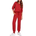 thumbnail image 1 of Conjunto Deportivo PRETTYGARDEN Mujer Otoño 2 Piezas Rojo XL, 1 of 8