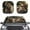 Funny Animal Driving, variant on Uorisanigo Funny Animal Driving Car Sunshade Automative Sun Visor Protector Covers Foldable 2 Piece Front Window Cover Sun Visor Sun Heat Protection Keeping Your Vehicle Cooler