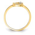 thumbnail image 2 of Solid 14k Yellow Gold CZ Cubic Zirconia Moon Anniversary Ring Band Size 6, 2 of 6