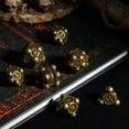 thumbnail image 4 of Cusdie 7-Die Metal DND Dice Set, Ball Tip Design Metal Polyhedral D&D Dice Set for DND Dungeons and Dragons TTRPG Role Playing Games, 4 of 5