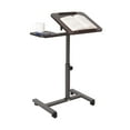 thumbnail image 3 of Seville Classics Tilting Sit-Stand Computer Desk Cart with Mouse Pad Table, Height-Adjustable from 27.5" to 40" H, Walnut, 3 of 13