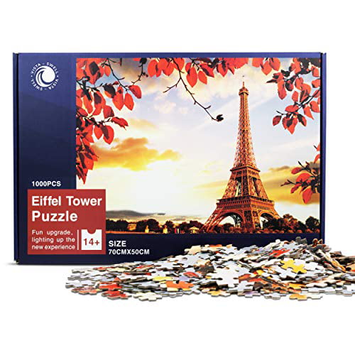 Hot Eiffel Tower Educational 1000 Piece Jigsaw Puzzles  Adults Kids Puzzle Toy 