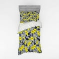 thumbnail image 1 of Ambesonne Floral Bedding Set 3 Pcs, Contrast Tones Florets, Twin XL, Yellow and Grey, 1 of 3