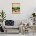 thumbnail image 3 of Stupell Industries Across The River View Landscape Painting Brown Floater Framed Art Print Wall Art, 25 x 31, 3 of 10